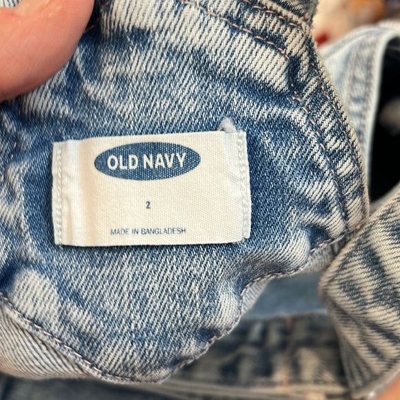 Old Navy Classic Blue Denim Overalls straight leg size 2. - Picture 12 of 13